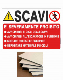 Cartello  "Scavi"