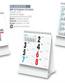 calendario olandese settimanale da tavolo