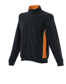felpa cagliari black/orange