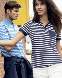 Man's and ladie's polo striped